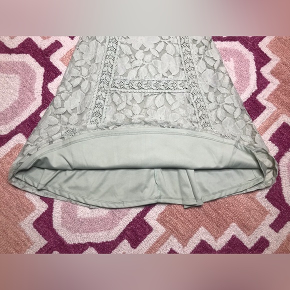 Sage green Mini Altar’d State Lace Dress Size Large - Picture 7 of 12